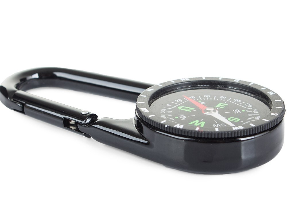 WYPRAWA KOMPAS METAL BUSOLA TURYSTA KARABIŃCZYK ZAPNIJ DO PLECAKA